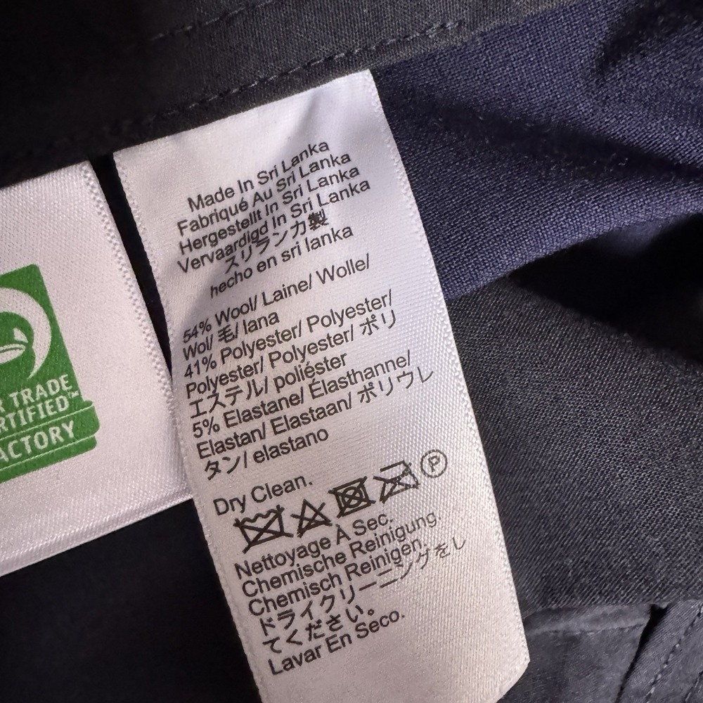 J.Crew Thompson Tapered Dress Pants Mens 32x30 Navy Blue Wool Stretch Chino - Picture 6 of 14